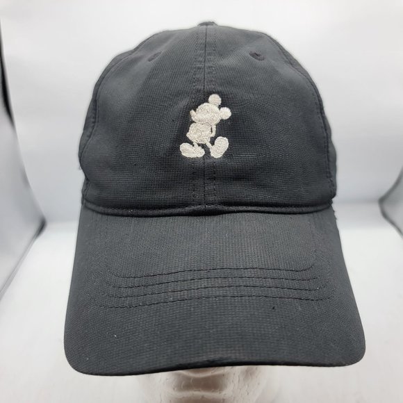 Disney Parks Nike Golf Mickey Black Baseball Cap Adult Hat Gray